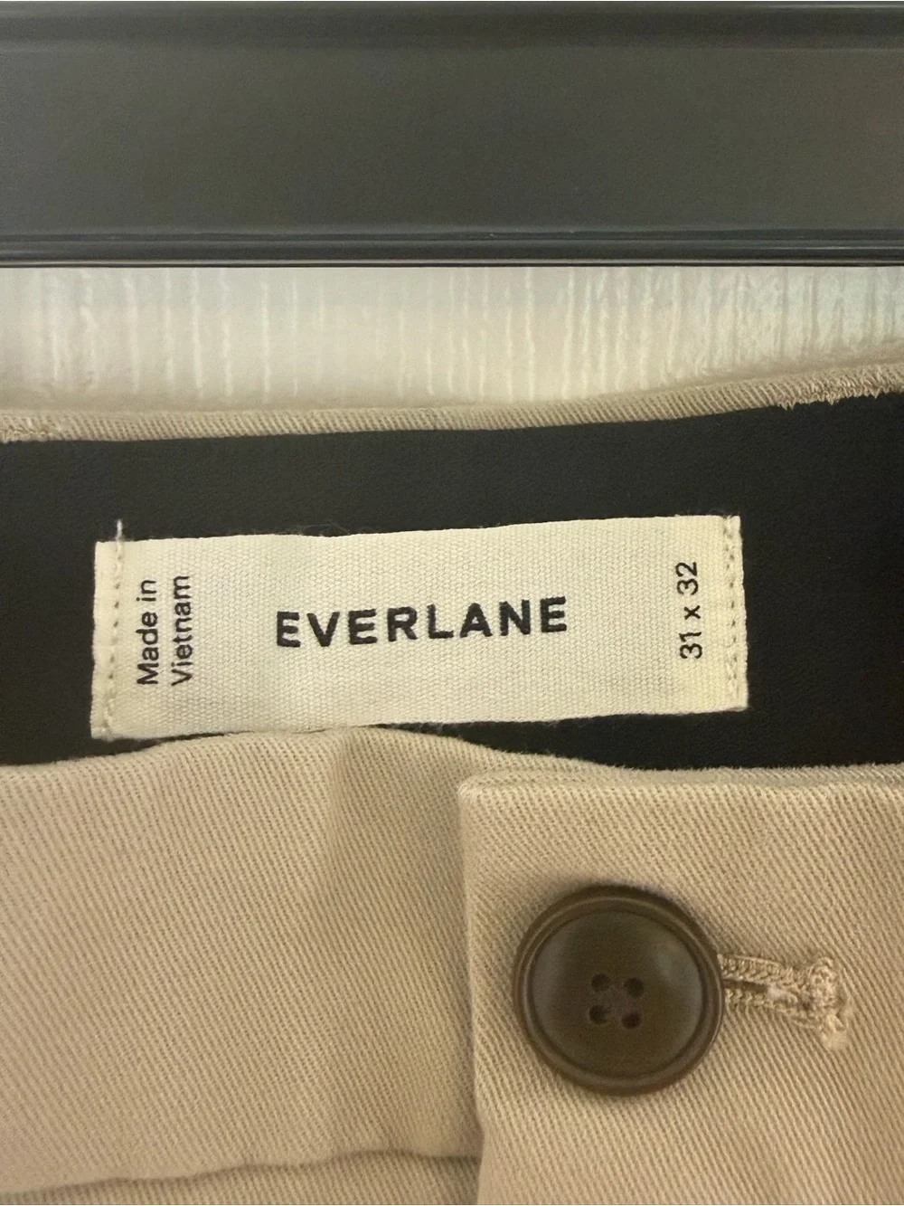 NEW Everlane Trench Coat Khaki Transit Slim Performance Chino 31 x 32